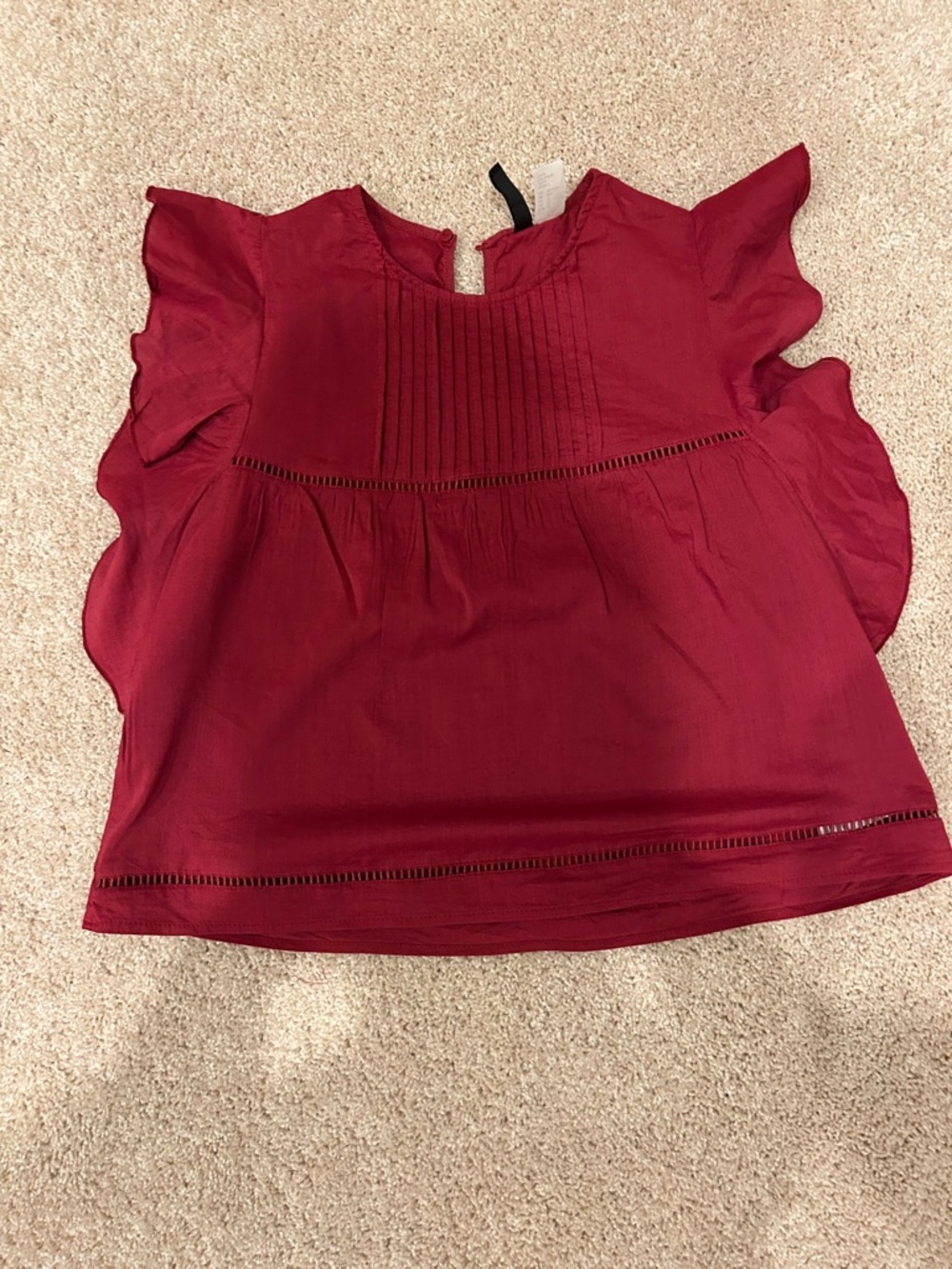 H&M FLUTTER-SLEEVED BLOUSE